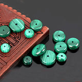 5A Natural Malachite Stone Abacus Shape Spacer Beads 10 Pcs