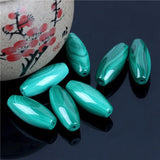 5A Natural Malachite Stone Grain Shape Loose Beads for DIY Jewelry 1 Pcs