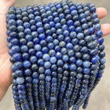 5A Natural Sodalite Blue-vein Stone Beads 4-12mm Round Loose Spacer Beads