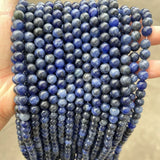 5A Natural Sodalite Blue-vein Stone Beads 4-12mm Round Loose Spacer Beads