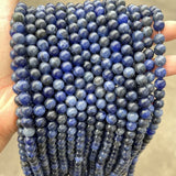 5A Natural Sodalite Blue-vein Stone Beads 4-12mm Round Loose Spacer Beads