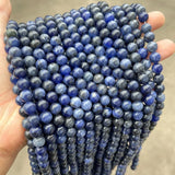 5A Natural Sodalite Blue-vein Stone Beads 4-12mm Round Loose Spacer Beads