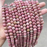 5A Red Rhodonite Round Loose Beads 4-12MM DIY Jewelry Making Accessory