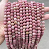 5A Red Rhodonite Round Loose Beads 4-12MM DIY Jewelry Making Accessory