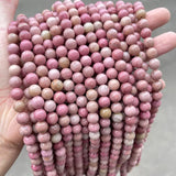 5A Red Rhodonite Round Loose Beads 4-12MM DIY Jewelry Making Accessory
