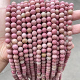 5A Red Rhodonite Round Loose Beads 4-12MM DIY Jewelry Making Accessory