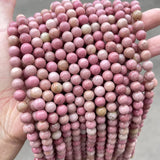5A Red Rhodonite Round Loose Beads 4-12MM DIY Jewelry Making Accessory