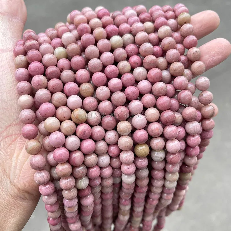 5A Red Rhodonite Round Loose Beads 4-12MM DIY Jewelry Making Accessory