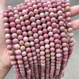 5A Red Rhodonite Round Loose Beads 4-12MM DIY Jewelry Making Accessory