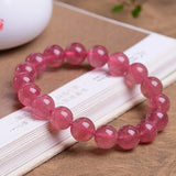 5A Strawberry Quartz Crystal Bracelets