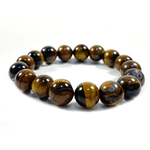 6/8/10/12mm Tiger Eye Bead Bracelet Natural Stone Charm Jewelry