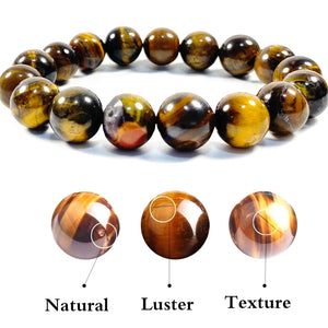 6/8/10/12mm Tiger Eye Bead Bracelet Natural Stone Charm Jewelry