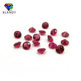 5A 3.0~12mm #8 Red Stone Round Brilliant Cut Loose Corundum Stone Synthetic Gems