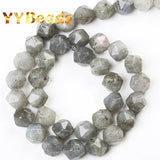 Faceted Gray Larvikite Labradorite Beads 6 8 10mm