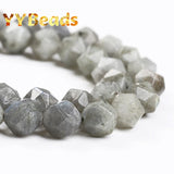 Faceted Gray Larvikite Labradorite Beads 6 8 10mm