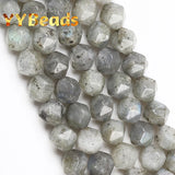 Faceted Gray Larvikite Labradorite Beads 6 8 10mm