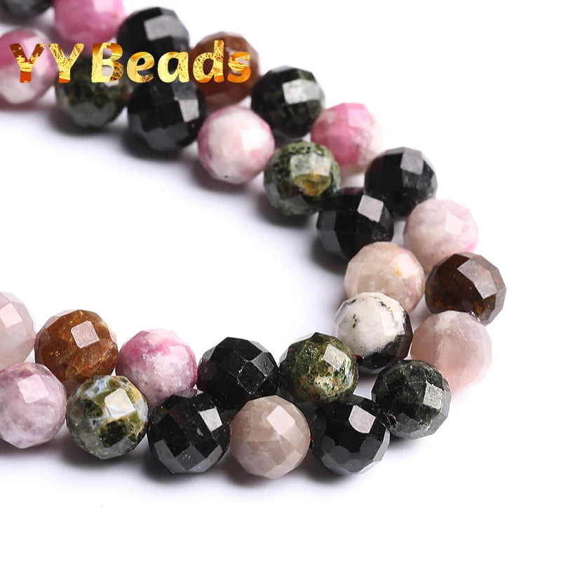 5A Tourmaline Stone Beads For Jewelry Making 4-10mm