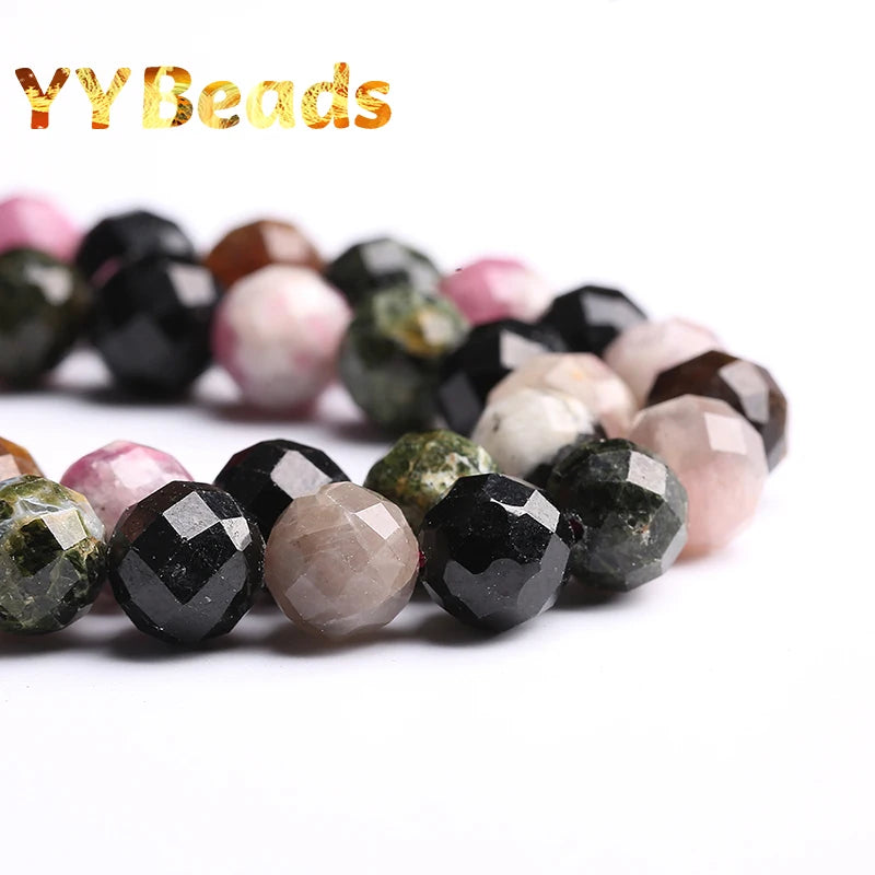 5A Tourmaline Stone Beads For Jewelry Making 4-10mm