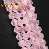 5A Pink Quartz Beads Pink Crystal Loose Charm Beads For Jewelry Making