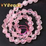 5A Pink Quartz Beads Pink Crystal Loose Charm Beads For Jewelry Making