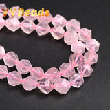 5A Pink Quartz Beads Pink Crystal Loose Charm Beads For Jewelry Making