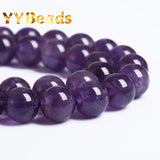 Natural Amethysts Stone Light Purple Crystal Beads for Jewelry Making DIY 3-12mm