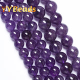 Natural Amethysts Stone Light Purple Crystal Beads for Jewelry Making DIY 3-12mm