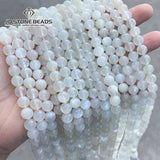5A Natural Moonstone Beads Round Spacer Beads For Jewelry Making