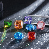 5A+ Oval CZ Stones 5x7-9x11mm Pink Yellow Purple Loose Gemstones