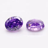 5A+ Oval CZ Stones 5x7-9x11mm Pink Yellow Purple Loose Gemstones