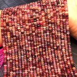 5A 3*5mm RED Spinel ROUNDELLE faceted loose beads for jewelry