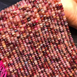 5A 3*5mm RED Spinel ROUNDELLE faceted loose beads for jewelry