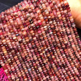 5A 3*5mm RED Spinel ROUNDELLE faceted loose beads for jewelry