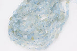 Aquamarine Matte Baroque Loose Beads 8-10mm for Jewelry Making