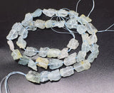 Aquamarine Matte Baroque Loose Beads 8-10mm for Jewelry Making