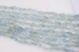 Aquamarine Matte Baroque Loose Beads 8-10mm for Jewelry Making