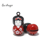 Japanese Doll Copper Bell Hanging Christmas Decor