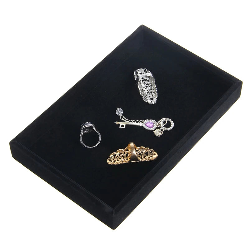 Stackable Jewelry Trays Inserts Velvet Catch All Display Tray