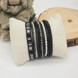 Geometric Beads Wrap Bracelet for Men Women