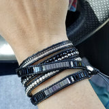 Geometric Beads Wrap Bracelet for Men Women
