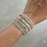 Boho Wrap Bracelet Picture Stone Amazonite Beads Stainless Steel Chain