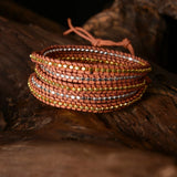 5Layers Hematite Beads Wrap Bracelet for Women Men Boho Natural Stone Bracelets