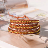 5Layers Hematite Beads Wrap Bracelet for Women Men Boho Natural Stone Bracelets