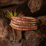 5Layers Hematite Beads Wrap Bracelet for Women Men Boho Natural Stone Bracelets