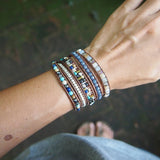 5Layer Stone Crystal Copper Wrap Bracelet for Women