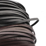 5M Flat Real Leather Cord for DIY Jewelry Making 5x2mm