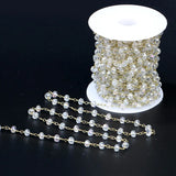 DIY Jewelry Plated Wire Wrapped Beaded Chain Rosary Crystal Beads