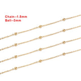 5M Stainless Steel Chain Link for Necklace Jewelry DIY Making