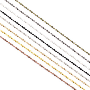 Metal Alloy Ball Beads Chains for Necklaces DIY Jewelry Making