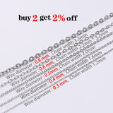 Stainless Steel Link Chain Bulk Necklace Chains 5M/Lot